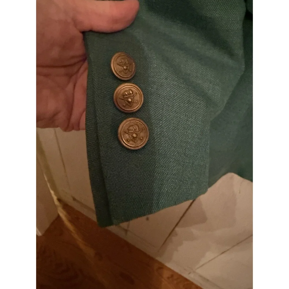 Vintage Jack Nicholson‎ Hart Schaffner Marx Men's Green Blazer Sz-44 preppy Rare